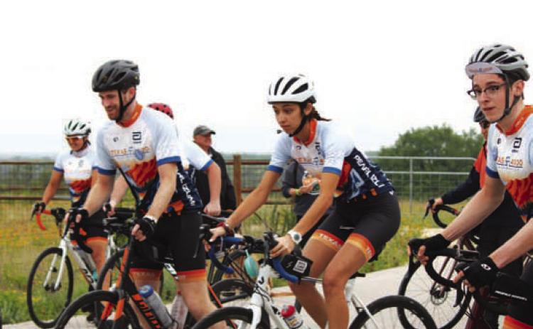 FILE PHOTO Riders in last year’s trip take off from the Stoneledge Winery in Lometa.