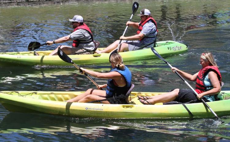 Kayak races in W.M. Brook Park offer both tandem and individual divisions for youth and adult competitors. All equipment is provided. FILE PHOTO