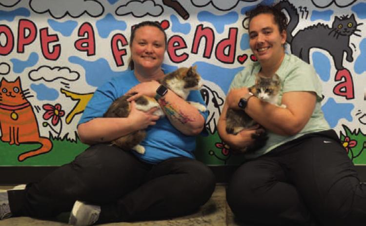 Lampasas Animal Shelter Supervisor Kasey Schwartzer and S.A.F.E. representative Ashley Raley have teamed up to help benefit the local shelter. ERICK MITCHELL | DISPATCH RECORD