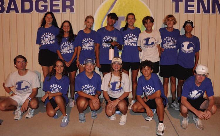 COURTESY PHOTO | KENNETH PEISER The Badger tennis team returned home after its tight win over Gatesville on Tuesday.