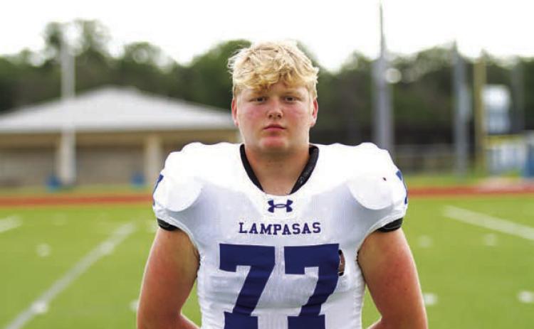 Name: Brody Hilgenberg Class: Junior Sport: Football and Track Favorite Teacher or Coach: Both Vanliews Favorite Place in Lampasas: Storm’s One Person You Look Up To: My mom Main Goal This Season: Win games