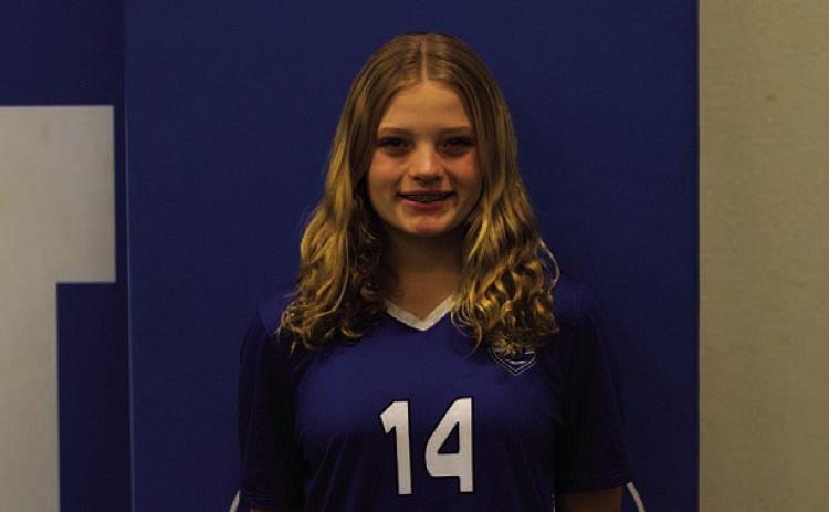 Name: Sophia Storm Class: Freshman Sport: Soccer, Cross Country and Cheer Favorite Movie: Hercules Favorite Midnight Snack: Pop-Tarts Favorite Social Media: Facebook Marketplace Main Goal This Season: Score five goals
