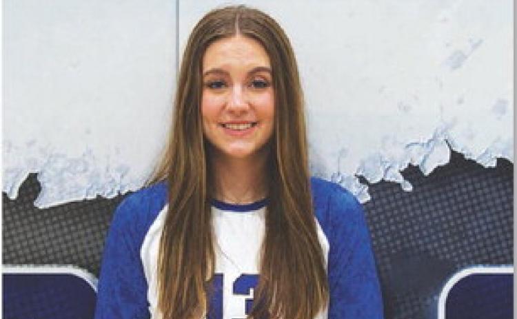 Name: Abbey Green Class: Junior Sport: Volleyball Favorite Movie: Mamma Mia Favorite Midnight Snack: Applesauce Favorite Social Media: TikTok Main Goal This Season: Not let any balls hit the ground